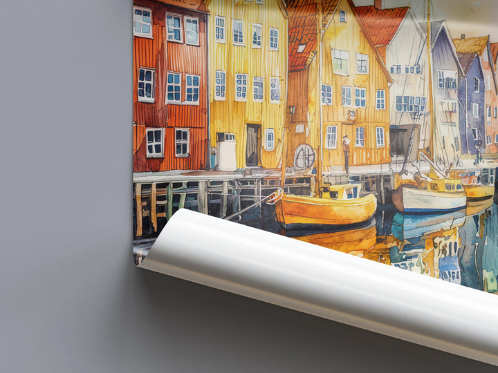 Aarhus Watercolor Poster Wall Art Aarhus Wall Hanging Home Décor Aarhus Gift Art Lovers Denmark Wall Art Aarhus Travel Poster Gift