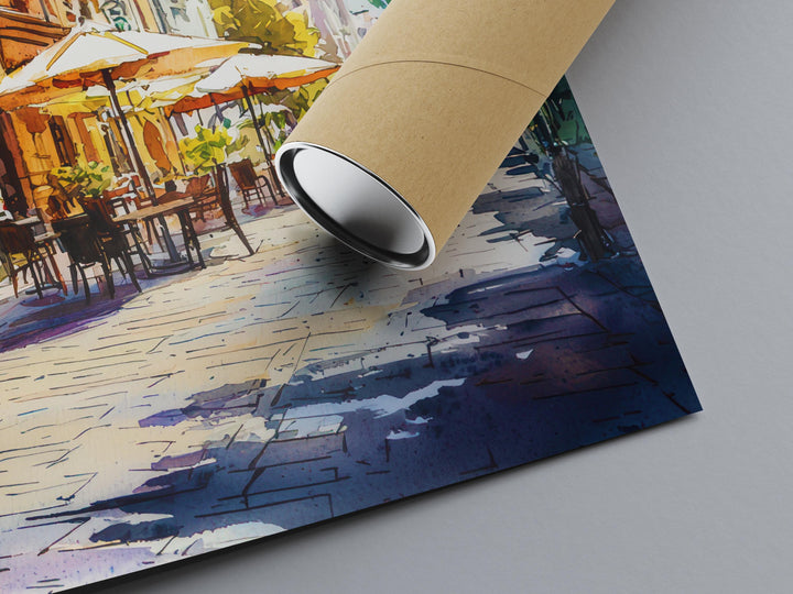 Lodz Watercolor Poster Wall Art Lodz Wall Hanging Home Décor Lodz Gift Art Lovers Poland Wall Art Lodz Travel Poster Gift