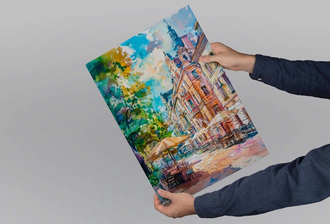 Lodz Watercolor Poster Wall Art Lodz Wall Hanging Home Décor Lodz Gift Art Lovers Poland Wall Art Lodz Travel Poster Gift