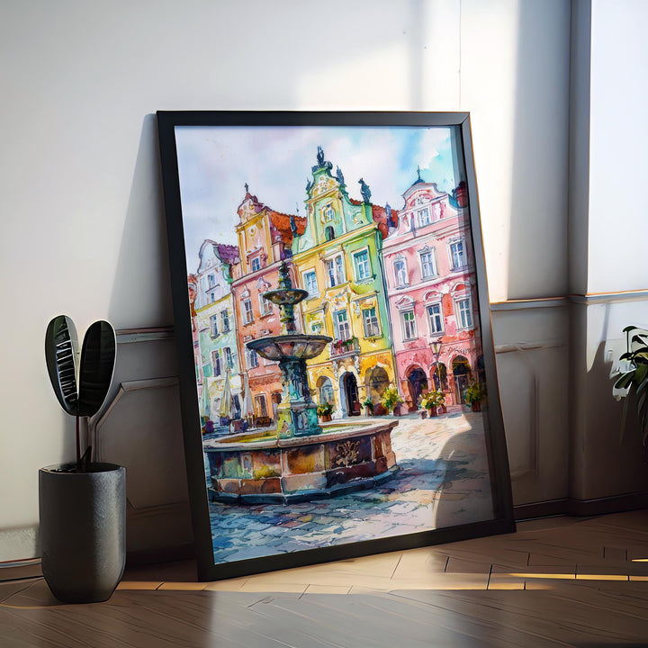 Poznan Watercolor Poster Wall Art Poznan Wall Hanging Home Décor Poznan Gift Art Lovers Poland Wall Art Poznan Travel Poster Gift