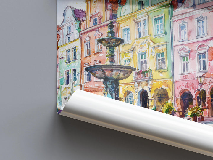 Poznan Watercolor Poster Wall Art Poznan Wall Hanging Home Décor Poznan Gift Art Lovers Poland Wall Art Poznan Travel Poster Gift
