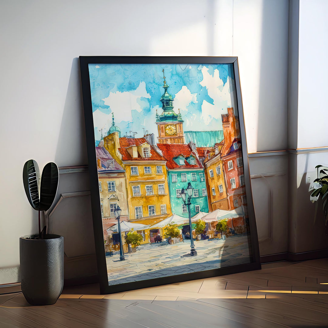 Warsaw Watercolor Poster Wall Art Warsaw Wall Hanging Home Décor Warsaw Gift Art Lovers Poland Wall Art Warsaw Travel Poster Gift