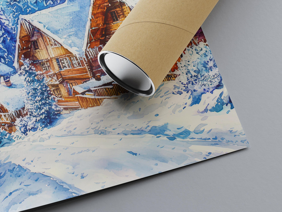Zakopane Watercolor Poster Wall Art Zakopane Wall Hanging Home Décor Zakopane Gift Art Lovers Poland Wall Art Zakopane Travel Poster Gift