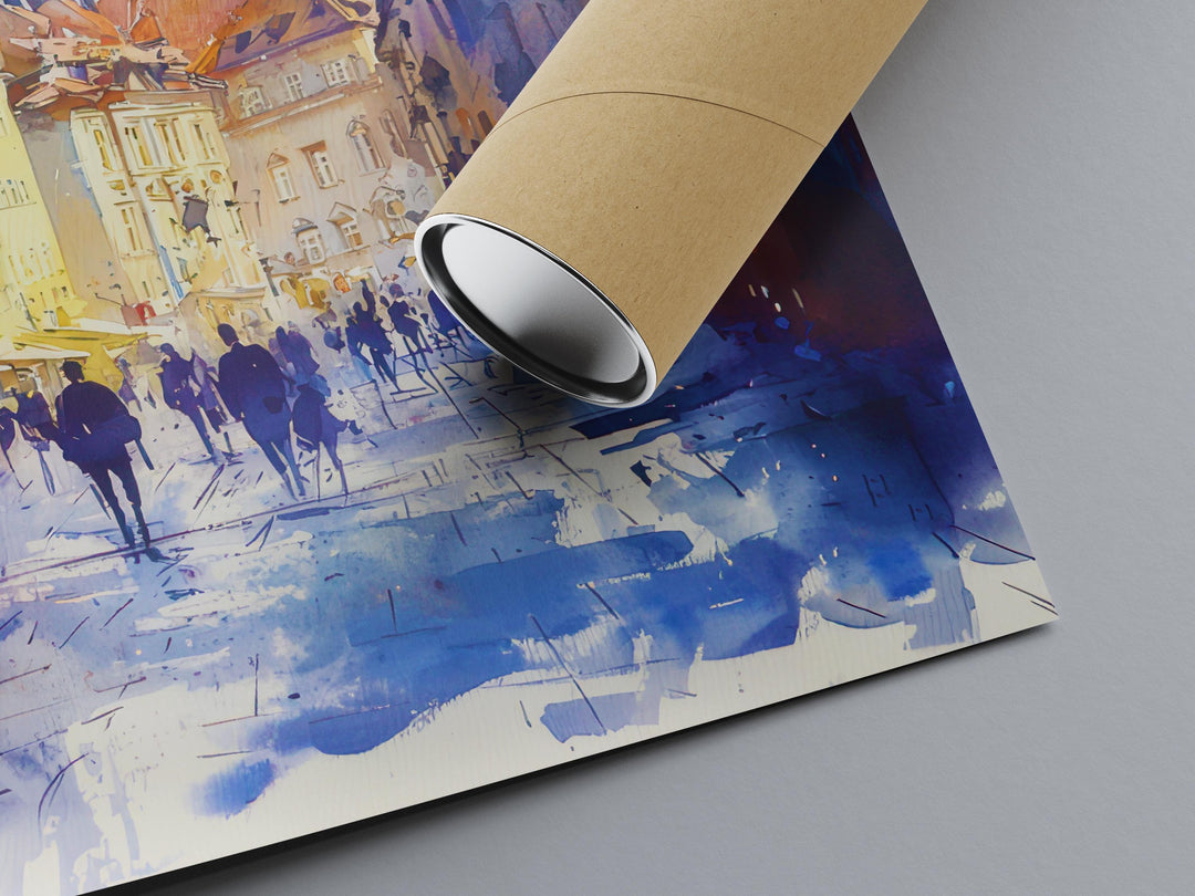 Brno Watercolor Poster Wall Art Brno Wall Hanging Home Décor Brno Gift Art Lovers Czech Republic Wall Art Brno Travel Poster Gift