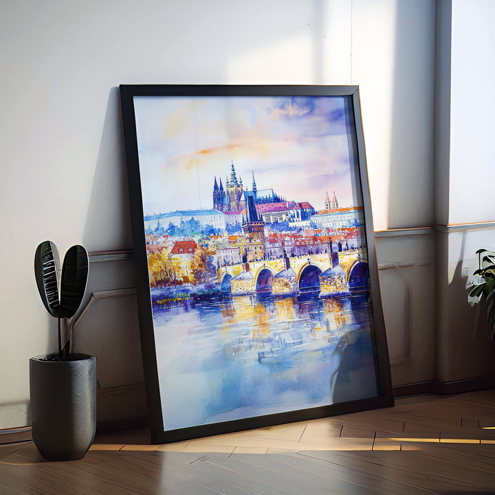 Prague Watercolor Poster Wall Art Prague Wall Hanging Home Décor Prague Gift Art Lovers Czech Republic Wall Art
