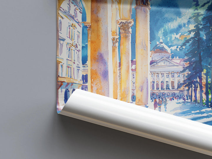 Mariánské Lázně Watercolor Poster Wall Art Mariánské Lázně Wall Hanging Home Décor Mariánské Lázně Gift Art Lovers Czech Republic Wall Art