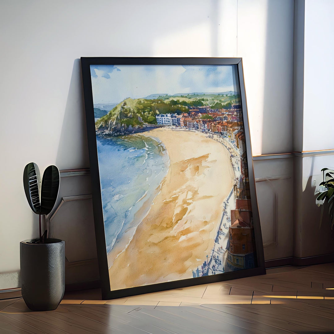 Scarborough Watercolor Poster Wall Art Scarborough Wall Hanging Home Décor Scarborough Gift Art Lovers United Kingdom Art Lover Gift Art