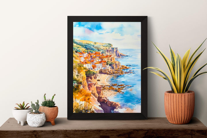 Robin Hood's Bay Watercolor Poster Wall Art Robin Hood's Bay Wall Hanging Home Décor Robin Hood's Bay Gift Art Lovers United Kingdom Art