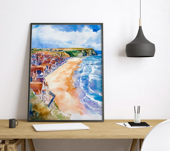 Filey Watercolor Poster Wall Art Filey Wall Hanging Home Décor Filey Gift Art Lovers United Kingdom Wall Art