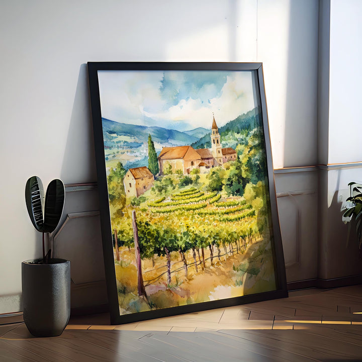 Wachau Watercolor Poster Wall Art Wachau Wall Hanging Home Décor Wachau Gift Art Lovers Austria Wall Art
