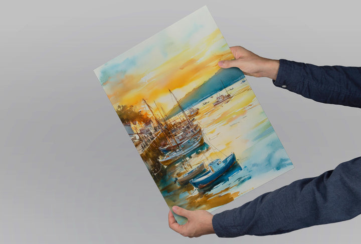 Padstow Watercolor Poster Wall Art Padstow Wall Hanging Home Décor Padstow Gift Art Lovers United Kingdom Wall Art