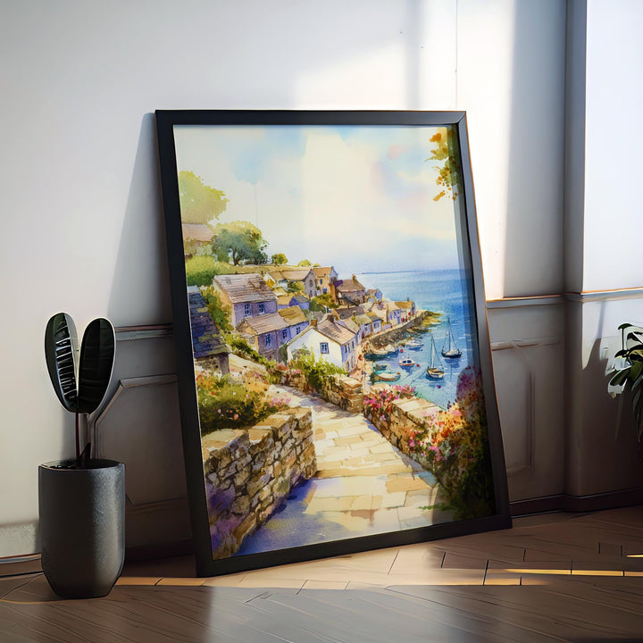 Mevagissey Watercolor Poster Wall Art Mevagissey Wall Hanging Home Décor Mevagissey Gift Art Lovers United Kingdom Wall Art