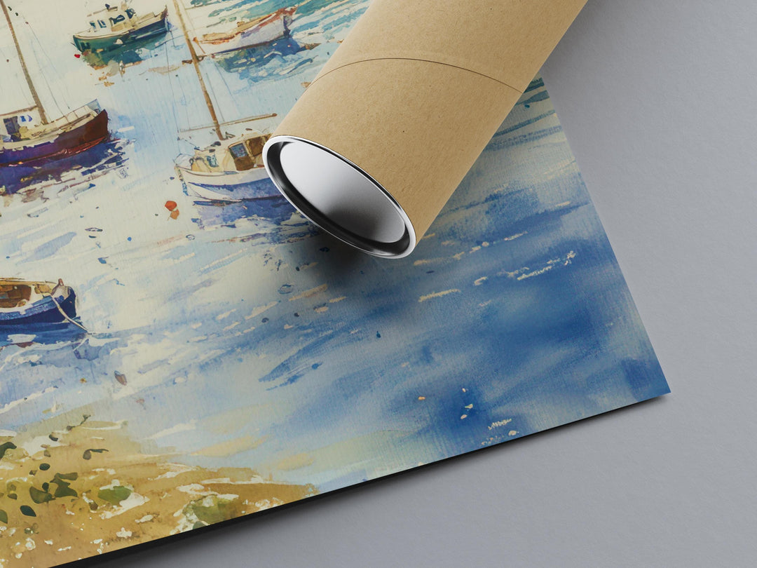 Fowey Watercolor Poster Wall Art Fowey Wall Hanging Home Décor Fowey Gift Art Lovers United Kingdom Wall Art