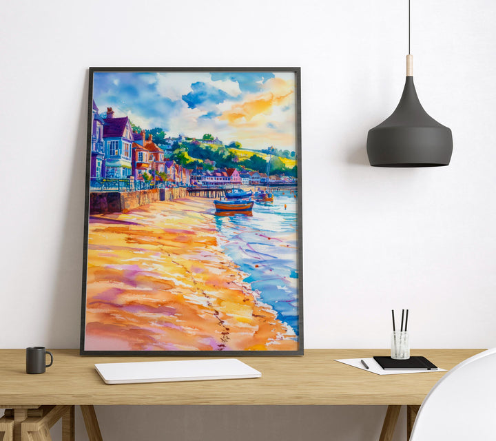Teignmouth Watercolor Poster Wall Art Teignmouth Wall Hanging Home Décor Teignmouth Gift Art Lovers United Kingdom Wall Art