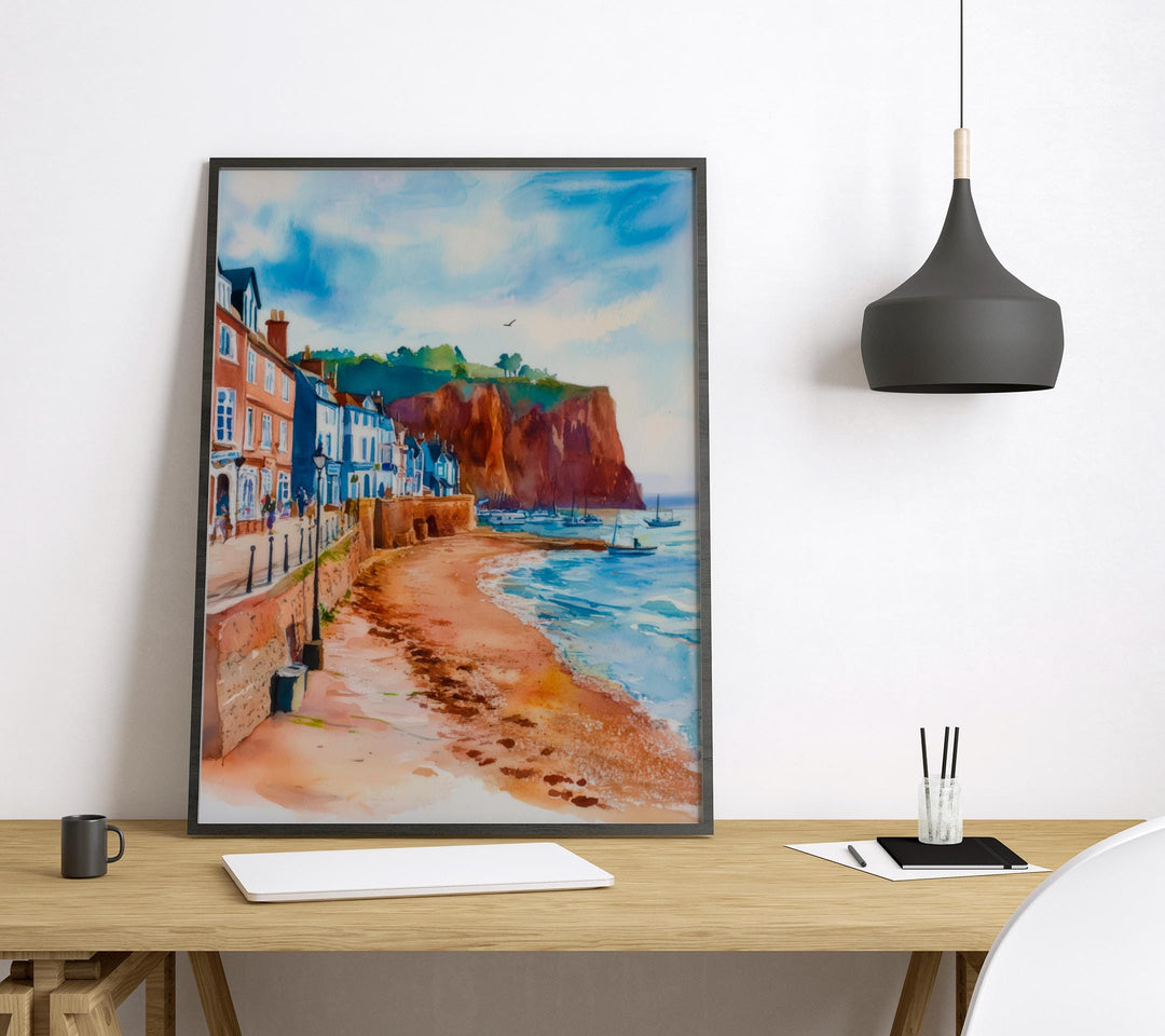 Sidmouth Watercolor Poster Wall Art Sidmouth Wall Hanging Home Décor Sidmouth Gift Art Lovers United Kingdom Wall Art