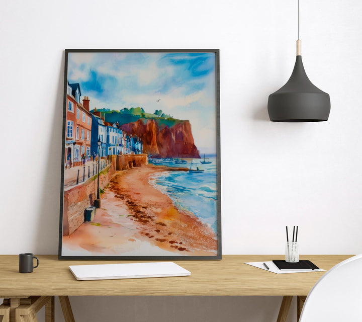 Sidmouth Watercolor Poster Wall Art Sidmouth Wall Hanging Home Décor Sidmouth Gift Art Lovers United Kingdom Wall Art