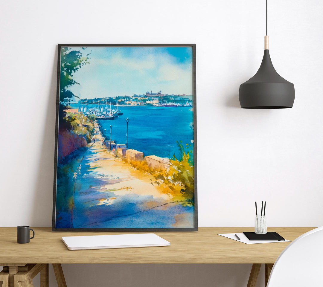 Plymouth Watercolor Poster Wall Art Plymouth Wall Hanging Home Décor Plymouth Gift Art Lovers United Kingdom Wall Art