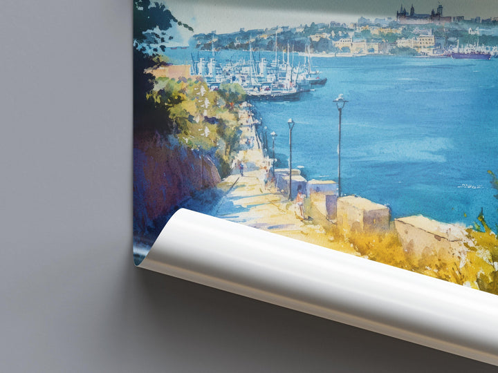 Plymouth Watercolor Poster Wall Art Plymouth Wall Hanging Home Décor Plymouth Gift Art Lovers United Kingdom Wall Art