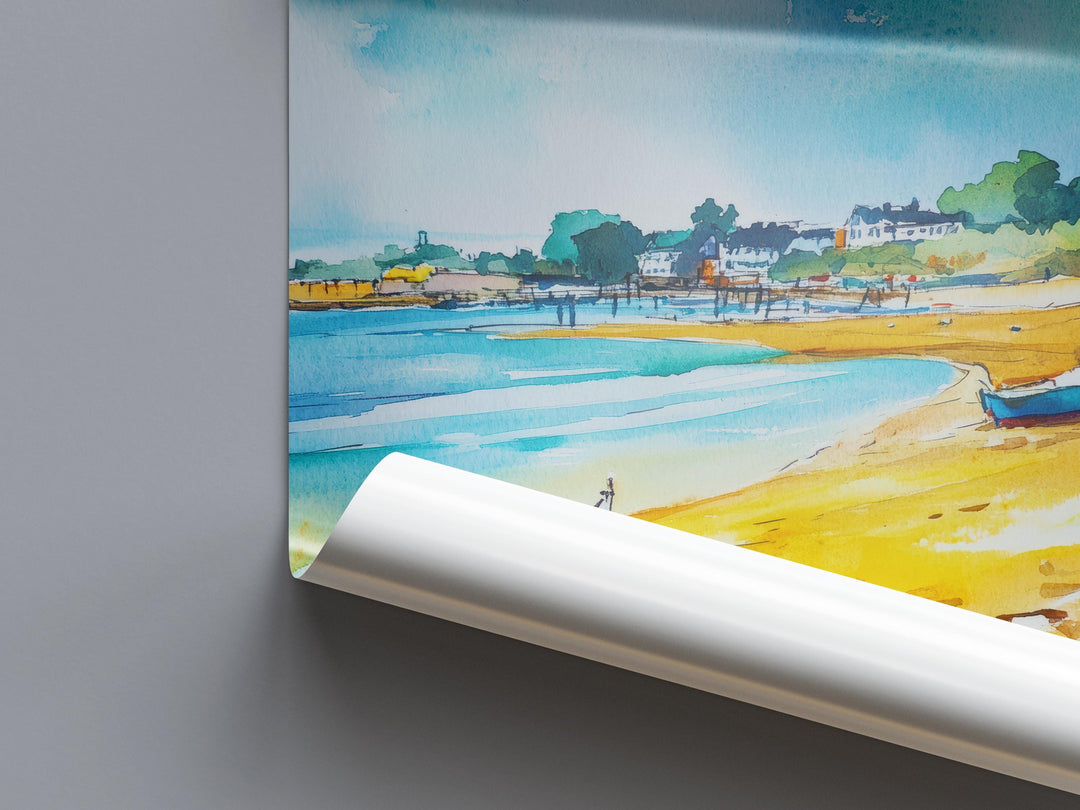 Exmouth Watercolor Poster Wall Art Exmouth Wall Hanging Home Décor Exmouth Gift Art Lovers United Kingdom Wall Art