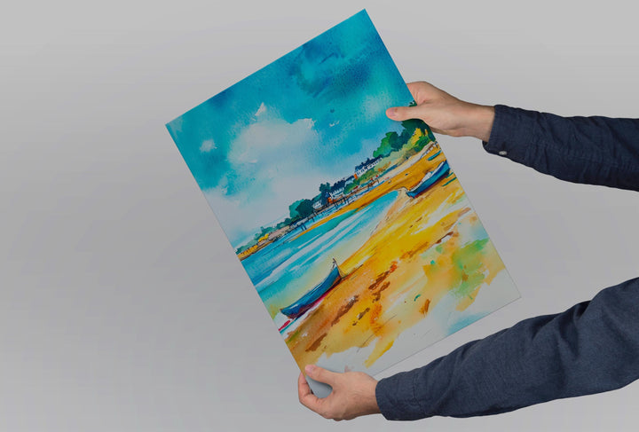 Exmouth Watercolor Poster Wall Art Exmouth Wall Hanging Home Décor Exmouth Gift Art Lovers United Kingdom Wall Art