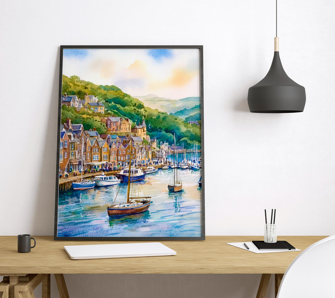 Dartmouth Watercolor Poster Wall Art Dartmouth Wall Hanging Home Décor Dartmouth Gift Art Lovers United Kingdom Wall Art