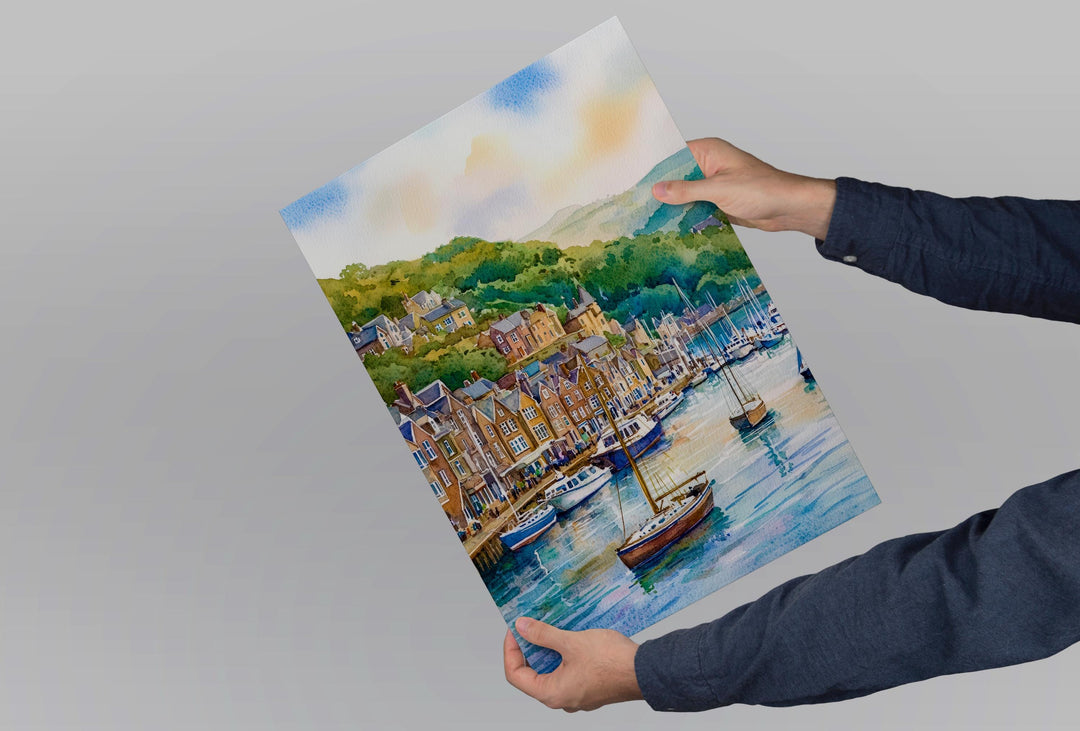 Dartmouth Watercolor Poster Wall Art Dartmouth Wall Hanging Home Décor Dartmouth Gift Art Lovers United Kingdom Wall Art