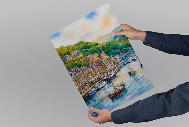 Dartmouth Watercolor Poster Wall Art Dartmouth Wall Hanging Home Décor Dartmouth Gift Art Lovers United Kingdom Wall Art