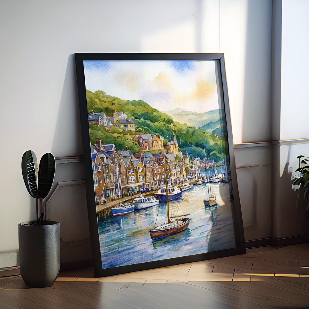 Dartmouth Watercolor Poster Wall Art Dartmouth Wall Hanging Home Décor Dartmouth Gift Art Lovers United Kingdom Wall Art