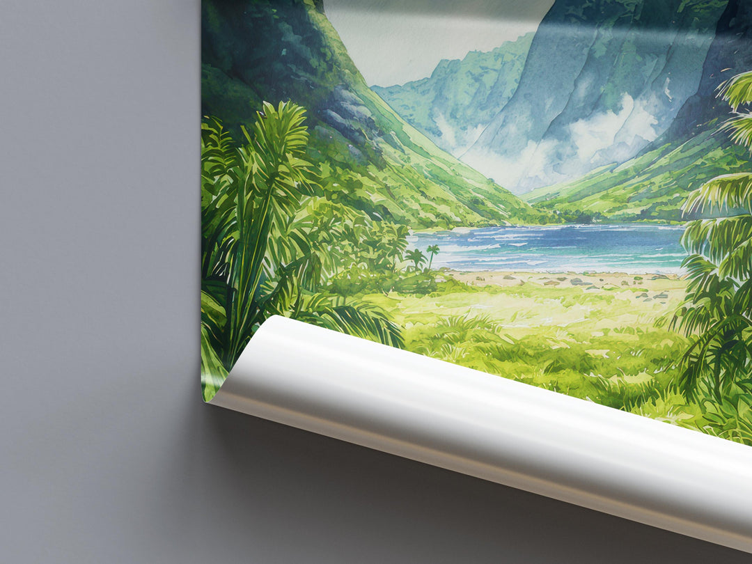 Molokai & Lanai Watercolor Poster Wall Art Molokai Lanai Wall Hanging Home Décor Molokai Lanai Gift Art Lovers United States Wall Art