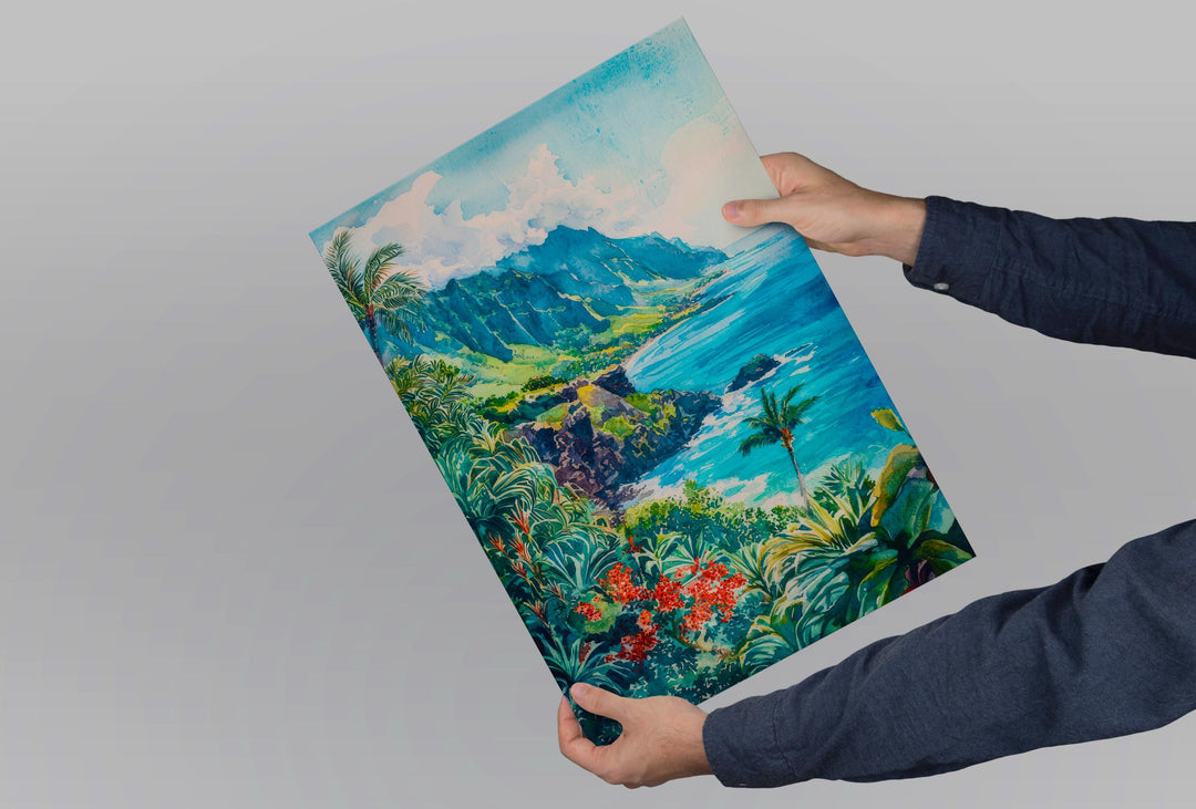 Maui Watercolor Poster Wall Art Maui Wall Hanging Home Décor Maui Gift Art Lovers United States Wall Art