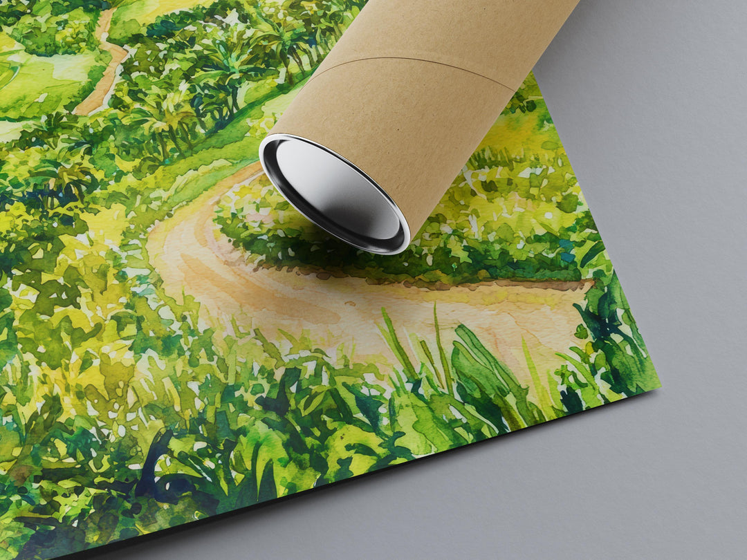 Kona Coffee Country Watercolor Poster Wall Art Kona Coffee Country Wall Hanging Home Décor Kona Coffee Country Gift Art Lovers United States