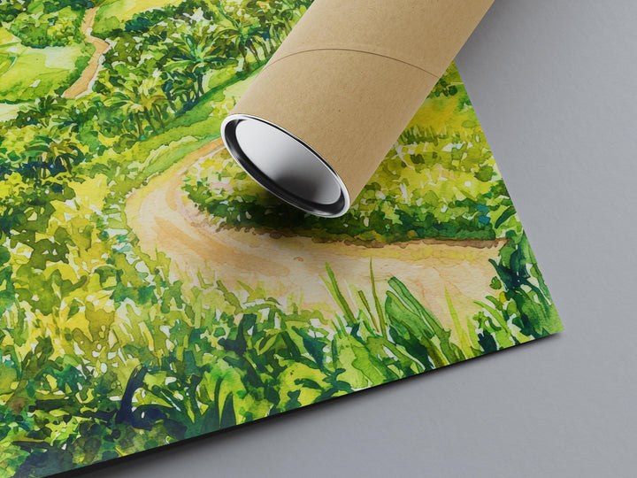Kona Coffee Country Watercolor Poster Wall Art Kona Coffee Country Wall Hanging Home Décor Kona Coffee Country Gift Art Lovers United States