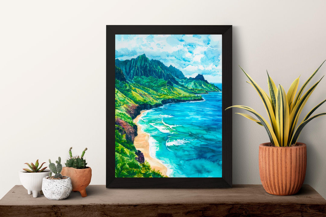 Kauai Watercolor Poster Wall Art Kauai Wall Hanging Home Décor Kauai Gift Art Lovers United States Wall Art
