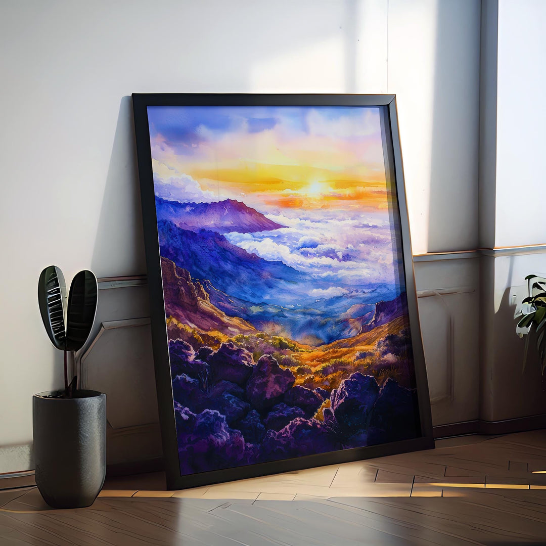 Haleakala NP Watercolor Poster Wall Art Haleakala NP Wall Hanging Home Décor Haleakala NP Gift Art Lovers United States Wall Art