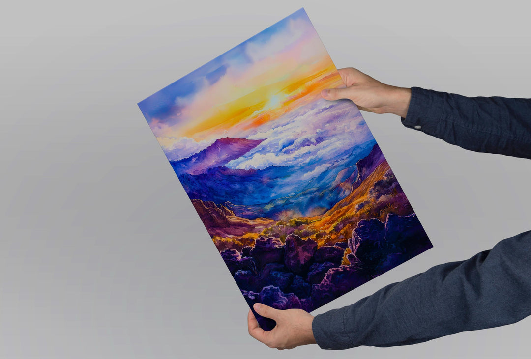 Haleakala NP Watercolor Poster Wall Art Haleakala NP Wall Hanging Home Décor Haleakala NP Gift Art Lovers United States Wall Art
