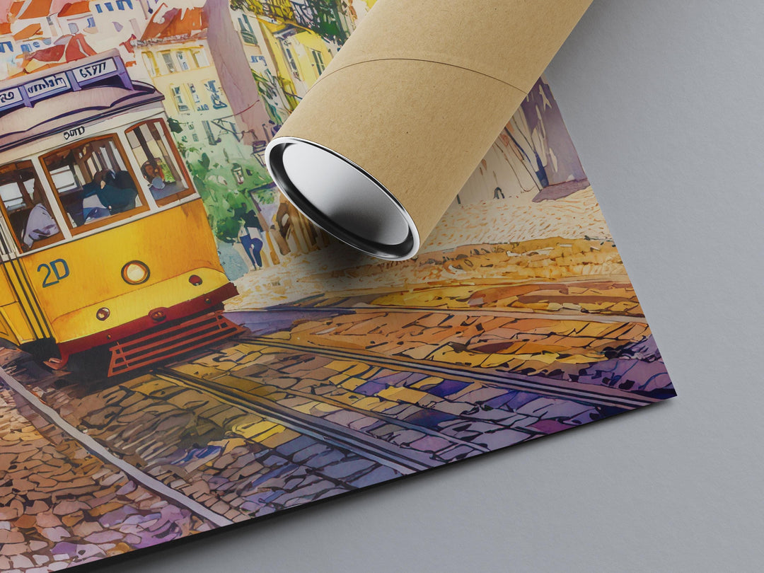 Lisbon Watercolor Poster Wall Art Lisbon Wall Hanging Home Décor Lisbon Gift Art Lovers Portugal Wall Art