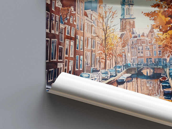 Amsterdam Watercolor Poster Wall Art Amsterdam Wall Hanging Home Décor Amsterdam Gift Art Lovers Netherlands Wall Art