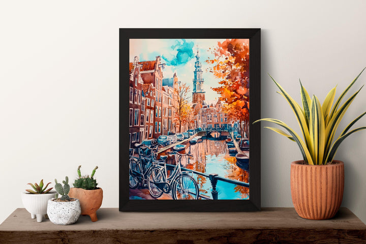 Amsterdam Watercolor Poster Wall Art Amsterdam Wall Hanging Home Décor Amsterdam Gift Art Lovers Netherlands Wall Art