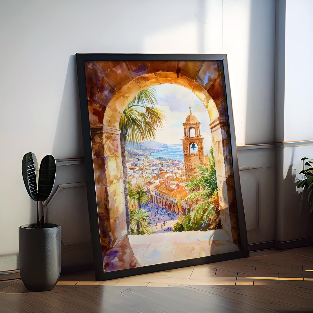 Barcelona Watercolor Poster Wall Art Barcelona Wall Hanging Home Décor Barcelona Gift Art Lovers Spain Wall Art