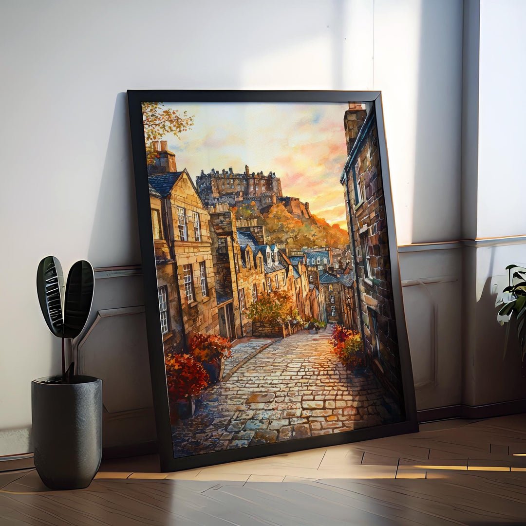 Edinburgh Watercolor Poster Wall Art Edinburgh Wall Hanging Home Décor Edinburgh Gift Art Lovers United Kingdom Wall Art