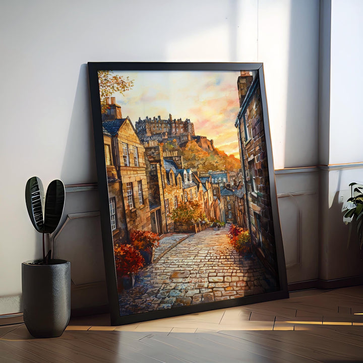 Edinburgh Watercolor Poster Wall Art Edinburgh Wall Hanging Home Décor Edinburgh Gift Art Lovers United Kingdom Wall Art