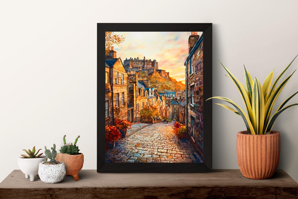 Edinburgh Watercolor Poster Wall Art Edinburgh Wall Hanging Home Décor Edinburgh Gift Art Lovers United Kingdom Wall Art