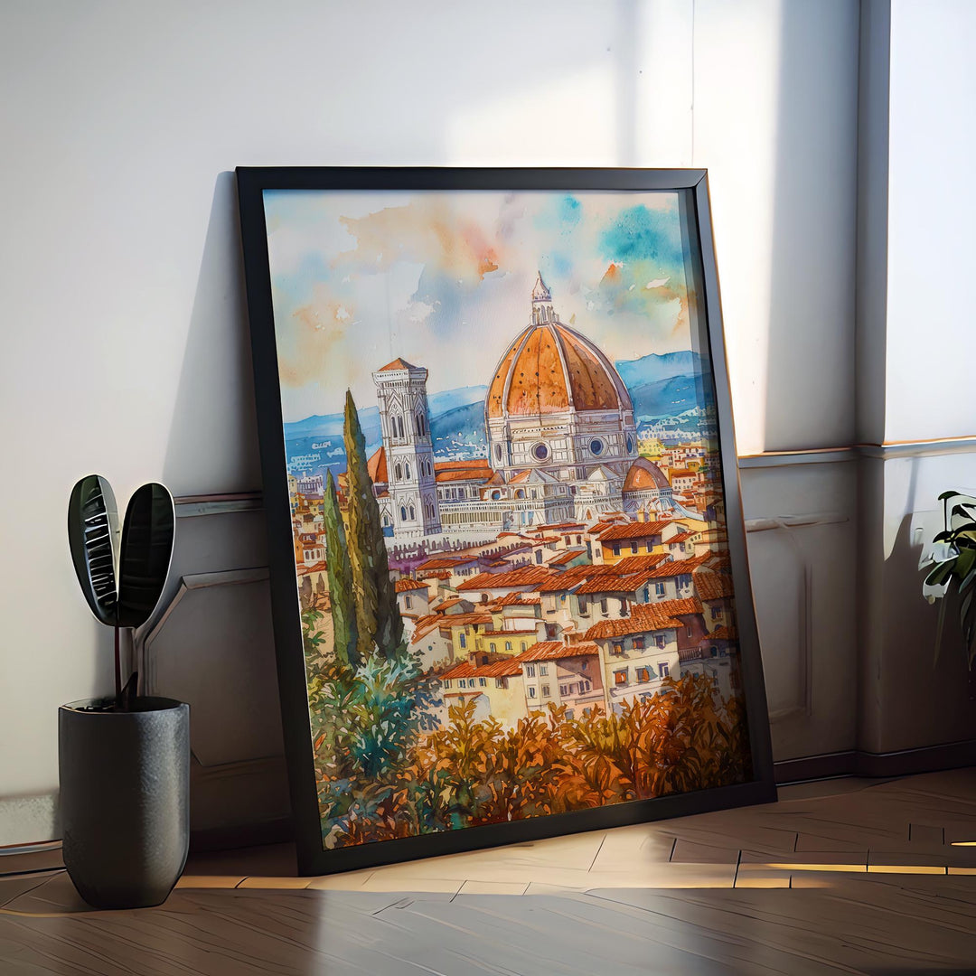 Florence Watercolor Poster Wall Art Florence Wall Hanging Home Décor Florence Gift Art Lovers Italy Wall Art