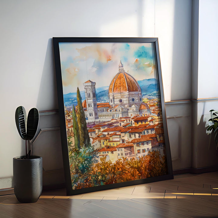 Florence Watercolor Poster Wall Art Florence Wall Hanging Home Décor Florence Gift Art Lovers Italy Wall Art