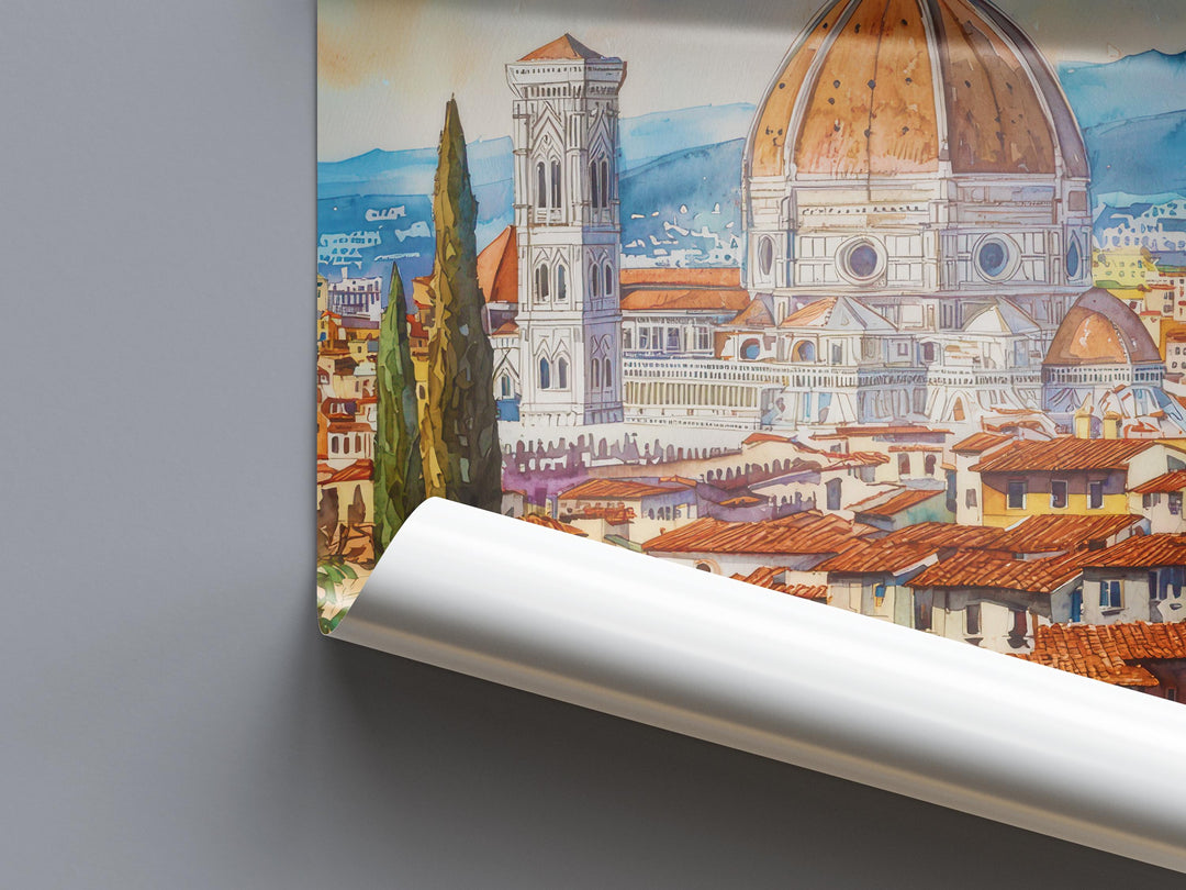 Florence Watercolor Poster Wall Art Florence Wall Hanging Home Décor Florence Gift Art Lovers Italy Wall Art