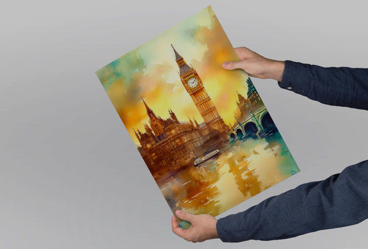 London Watercolor Poster Wall Art London Wall Hanging Home Décor London Gift Art Lovers United Kingdom Wall Art