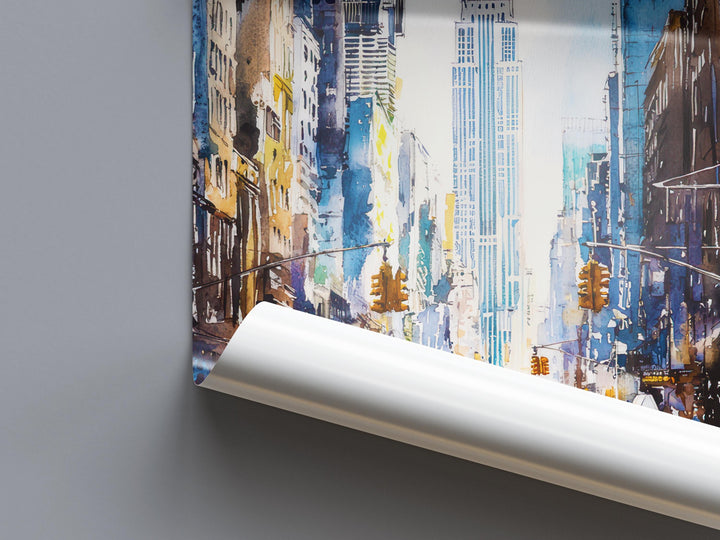 New York Watercolor Poster Wall Art New York Wall Hanging Home Décor New York Gift Art Lovers United States Wall Art