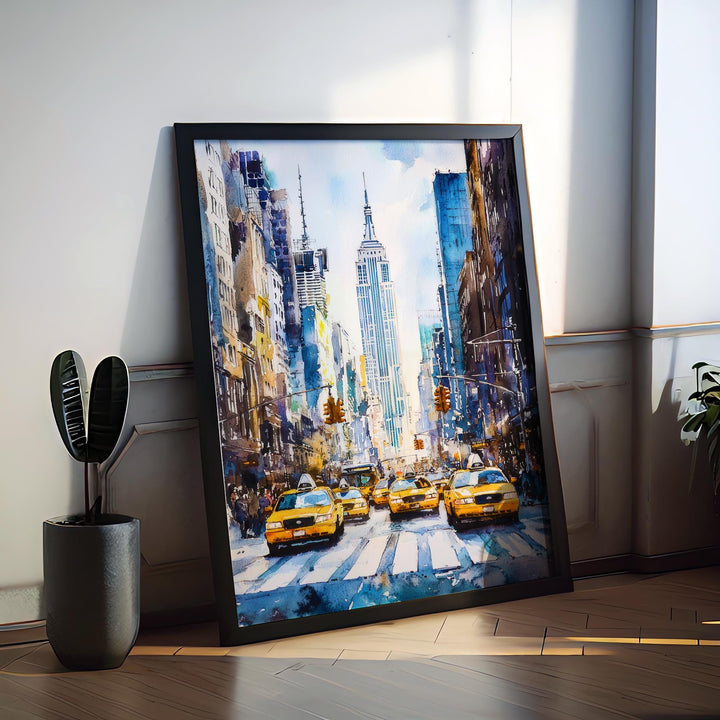New York Watercolor Poster Wall Art New York Wall Hanging Home Décor New York Gift Art Lovers United States Wall Art