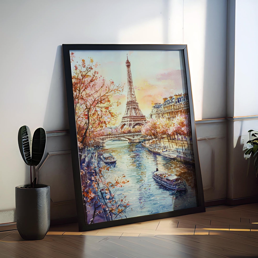 Paris Watercolor Poster Wall Art Paris Wall Hanging Home Décor Paris Gift Art Lovers France Wall Art