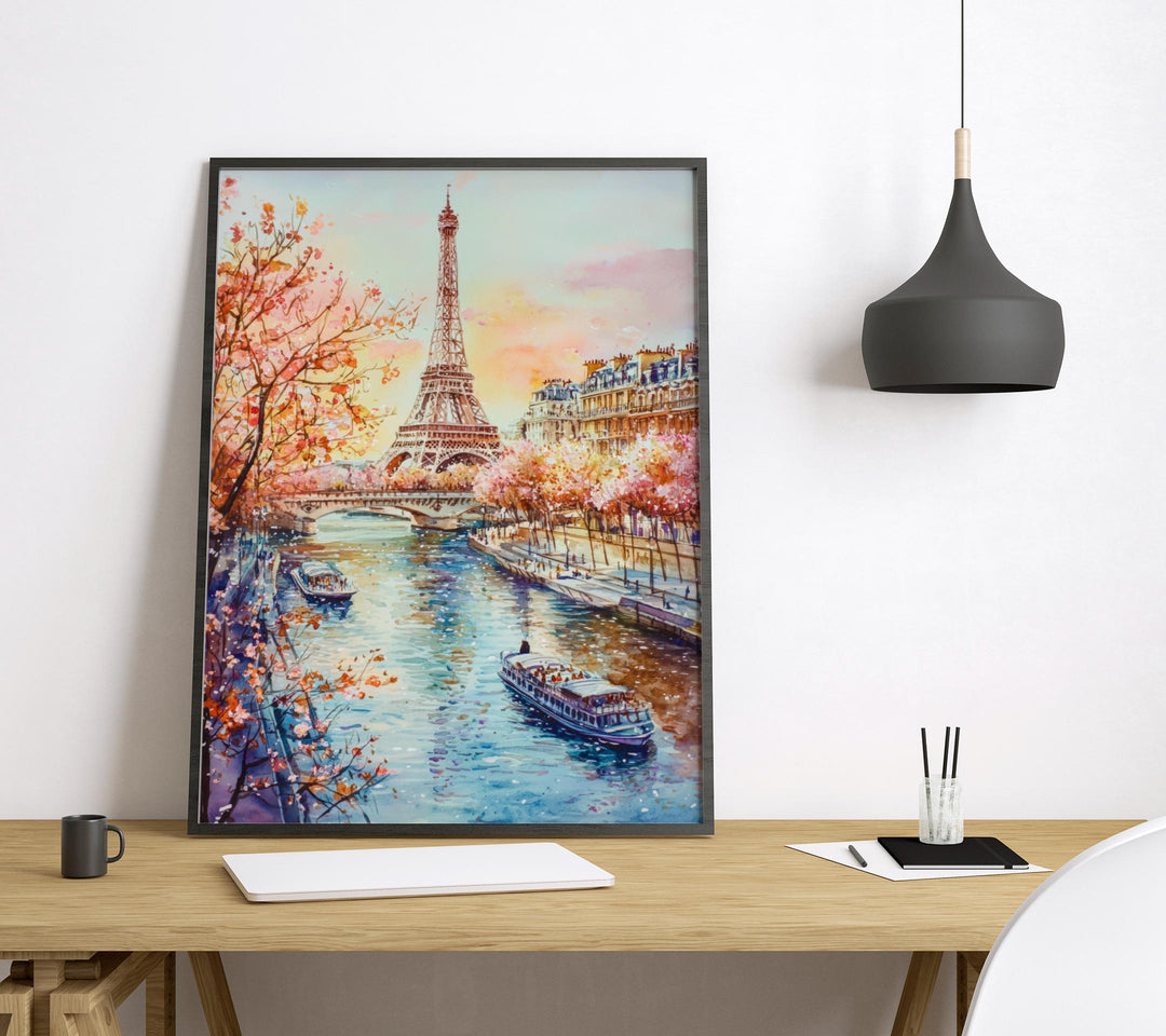 Paris Watercolor Poster Wall Art Paris Wall Hanging Home Décor Paris Gift Art Lovers France Wall Art